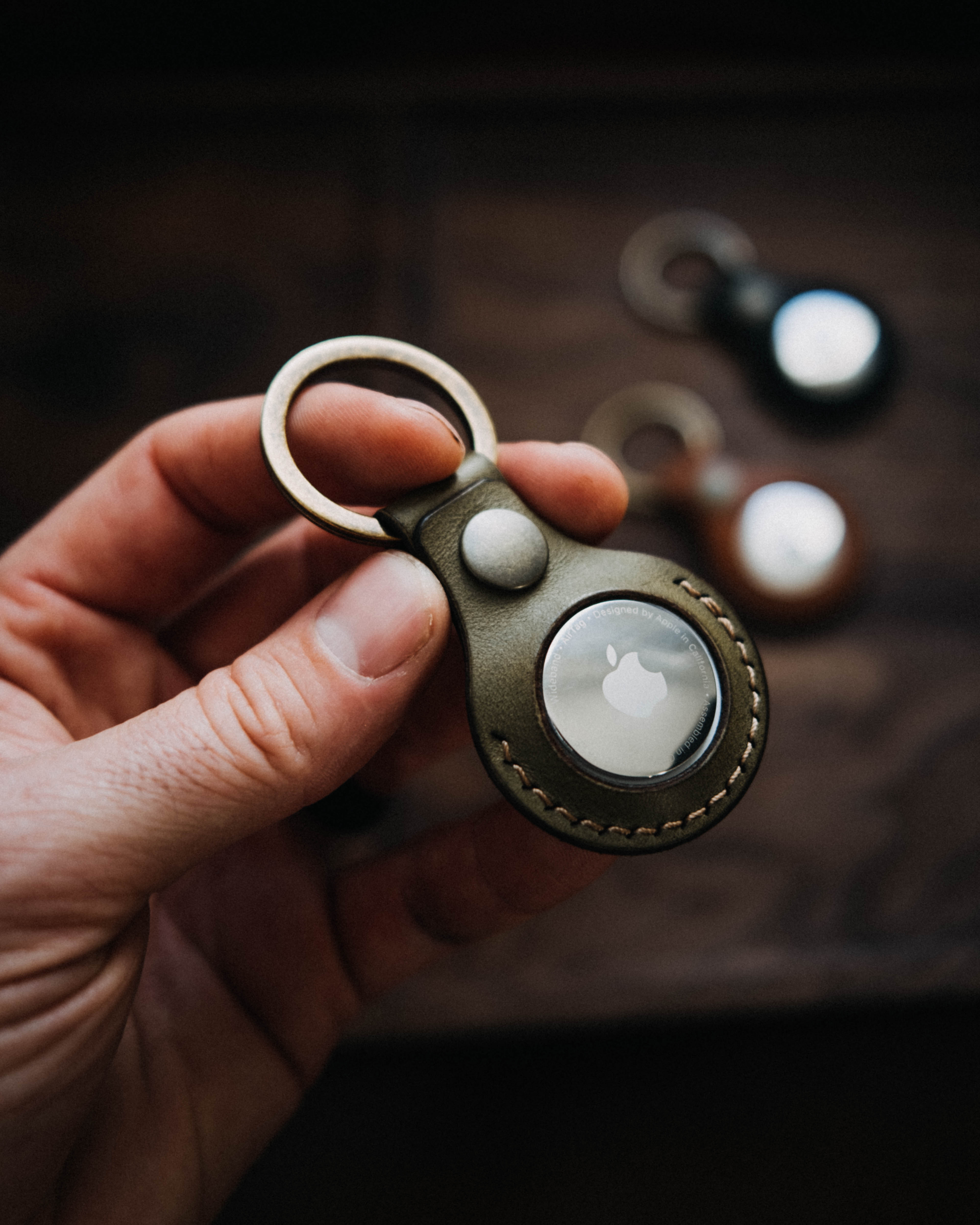 Apple AirTag Leather Key Ring