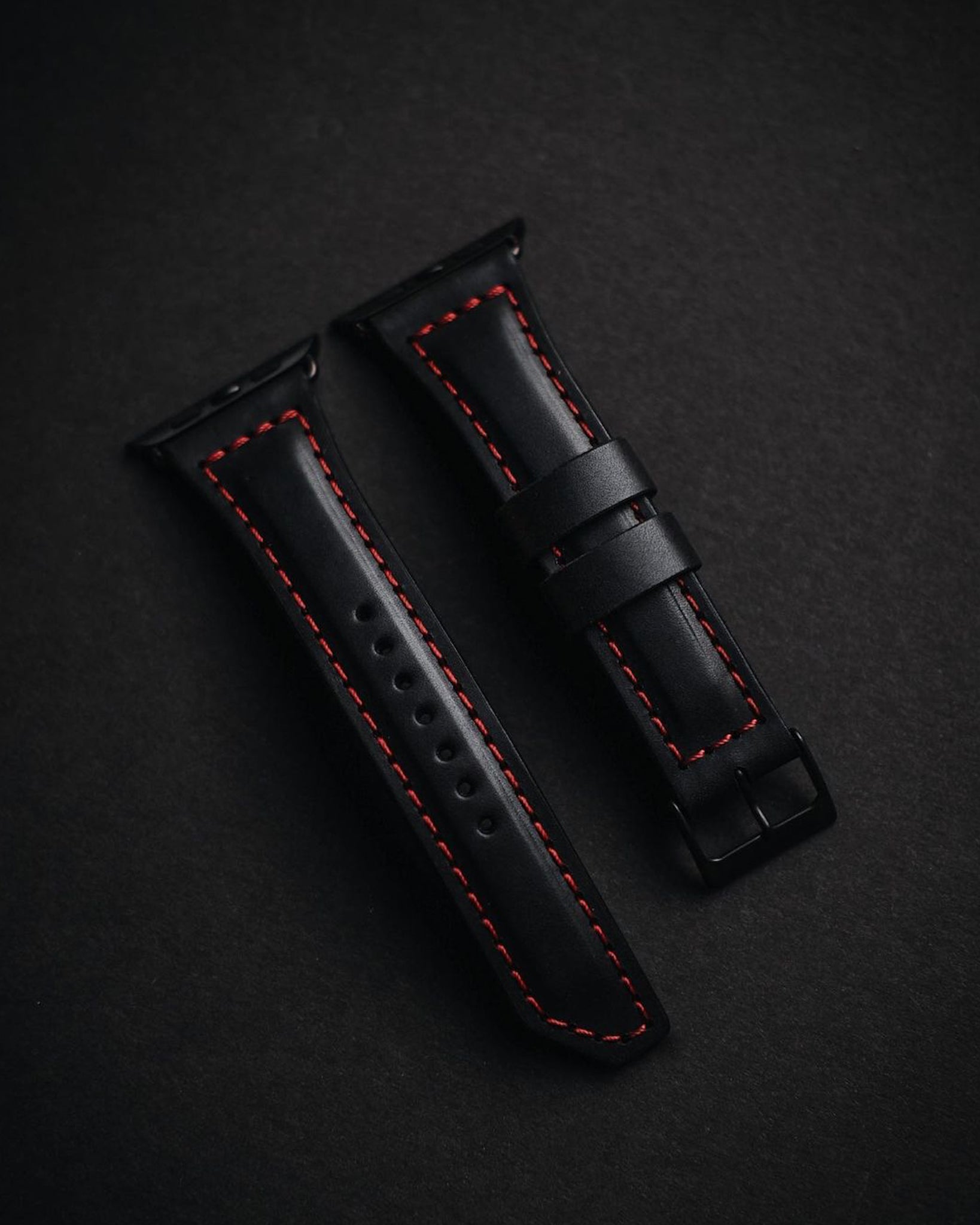 LKG APPLE WATCH STRAP - Black & Red