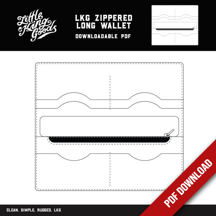 LKG Zippered Long Wallet Template (Downloadable PDF)