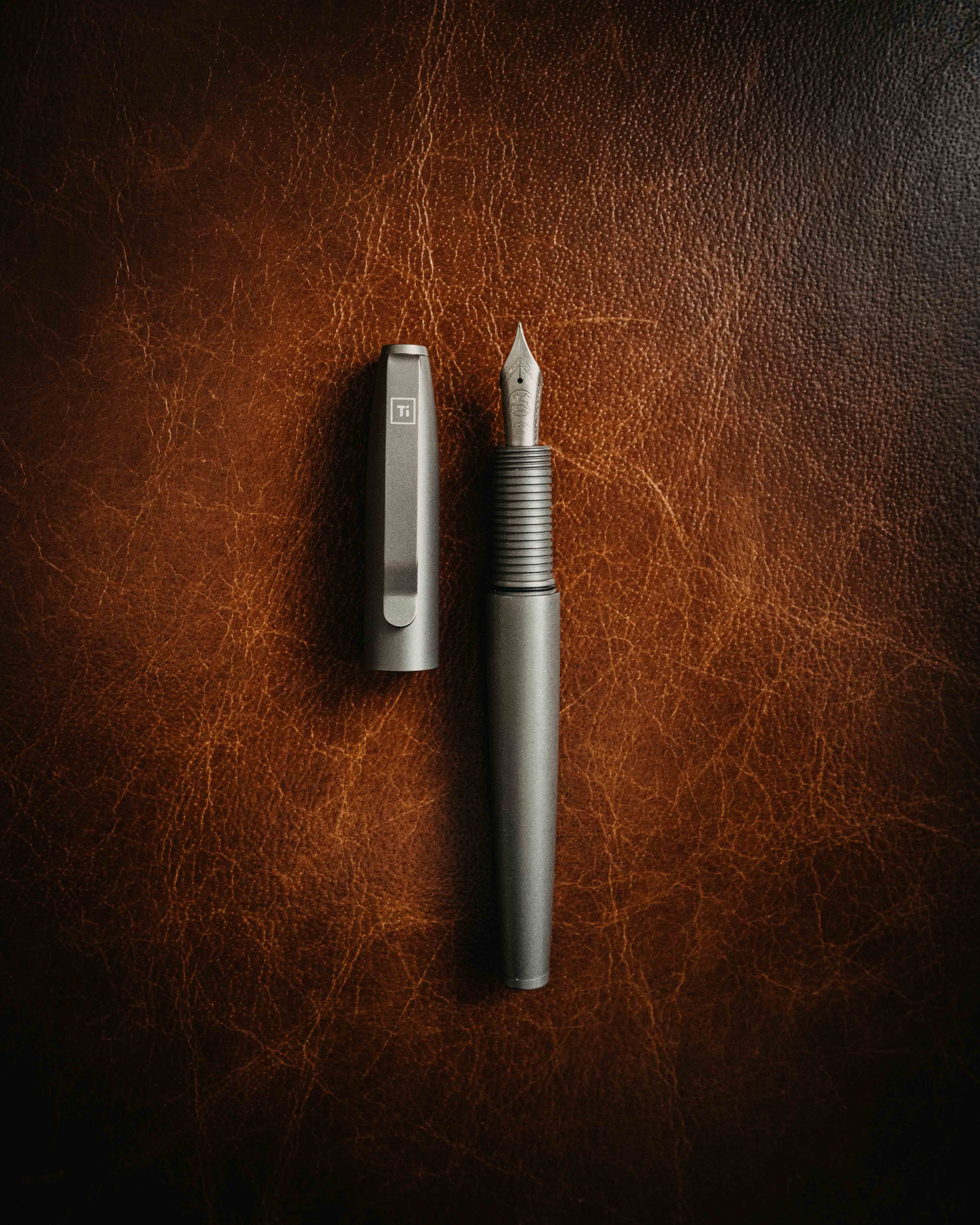 Ti Ultra - Premium Fountain & Rollerball Titanium Pen - Stone Washed