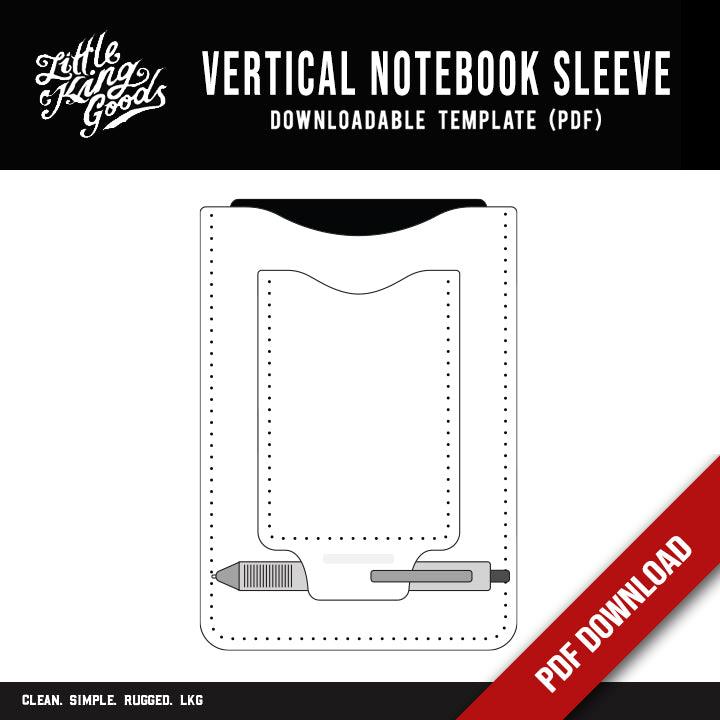 LKG - Vertical Notebook Sleeve (Downloadable PDF)