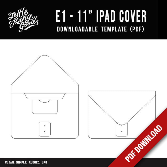 LKG -11" iPad Cover Template (Downloadable PDF)