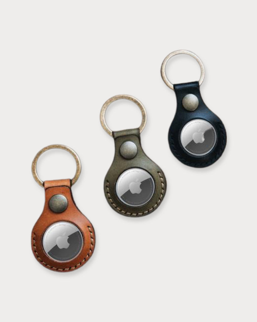 Apple AirTag leather key ring, Toast